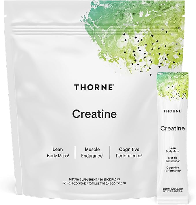 THORNE Creatine - Micronized Creatine Monohydrate Powder - Support for Muscles & Cognitive Function* - for Women & Men - Unflavored - NSF Certified for Sport - 5 g per Serving - 30 Servings