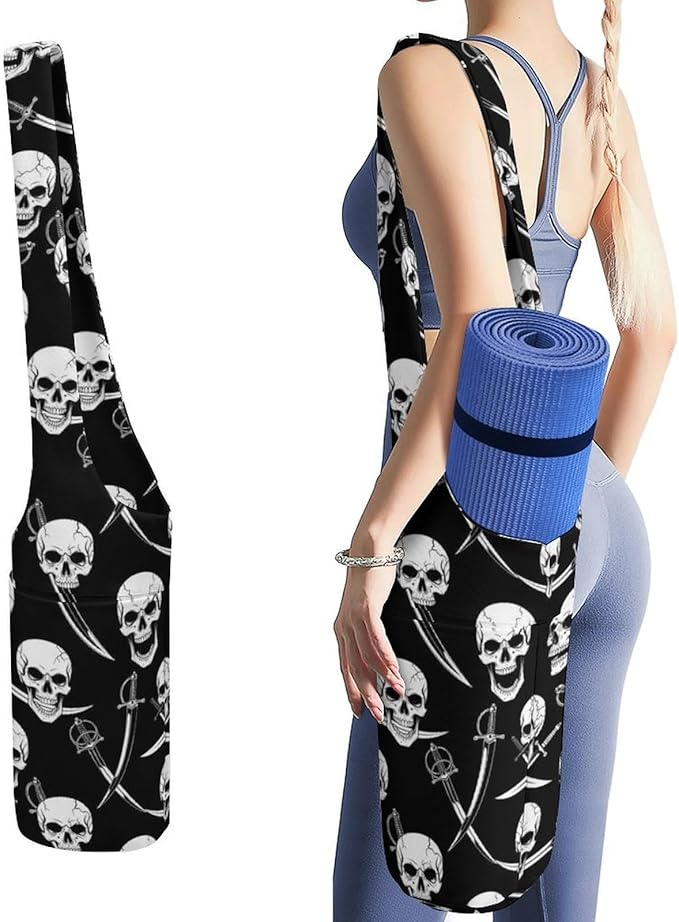 Meaudiwes Large Size Yoga Mat Bag with Long Strap, Yoga Mats Carrier Storage Bag, Exercise Mat Holder Accessories