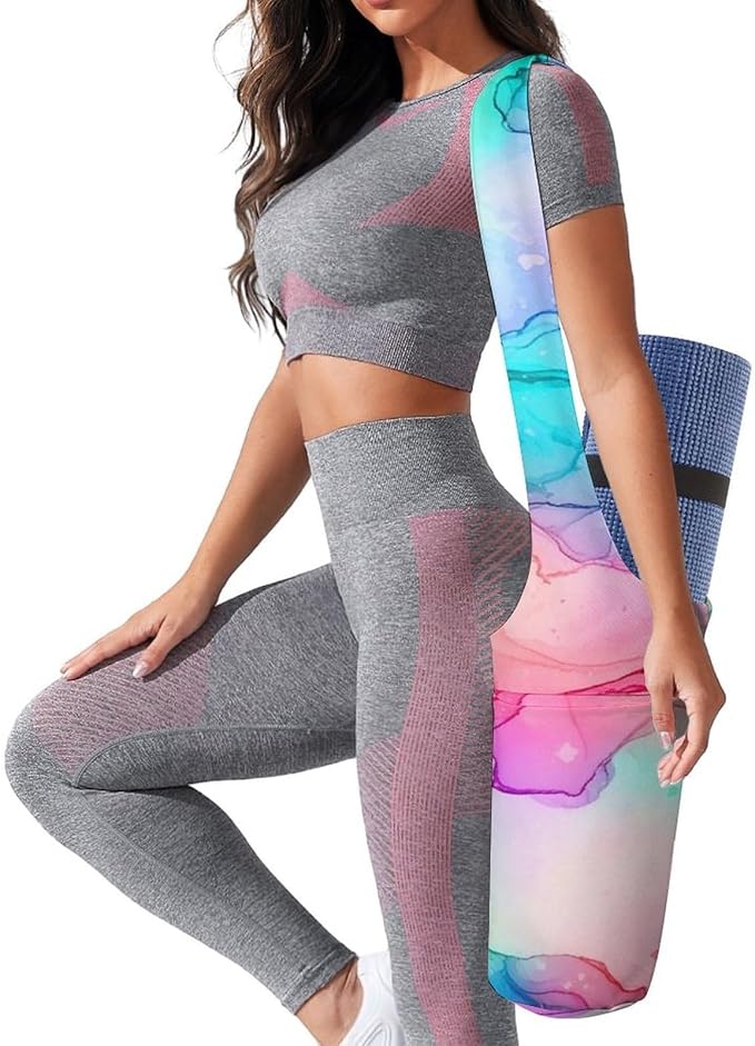 Meaudiwes Large Size Yoga Mat Bag with Long Strap, Yoga Mats Carrier Storage Bag, Exercise Mat Holder Accessories