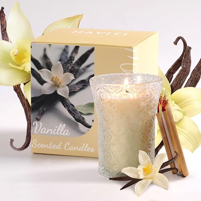 Vanilla Scented Candle, Galentines Valentines Mother's Day Soy Jar Candles Gift for Men Women,8 OZ Aromatherapy Candles for Home Decor