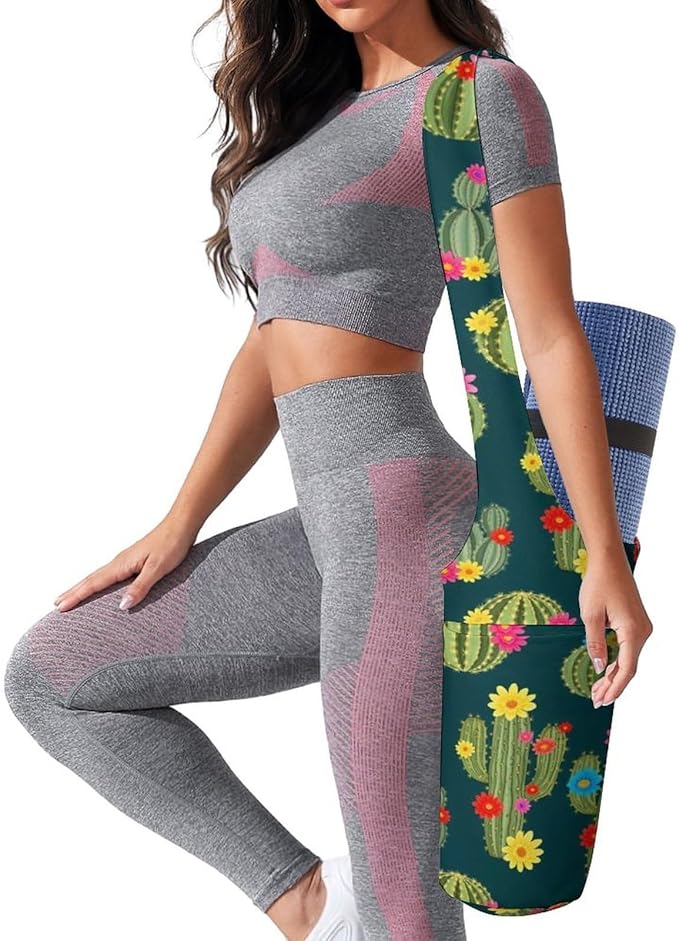 Aiyoolee Yoga Mat Bag for Women with Large Pocket, Yoga Gifts Accessories with Adjustable Shoulder Strap for Workout Stuff