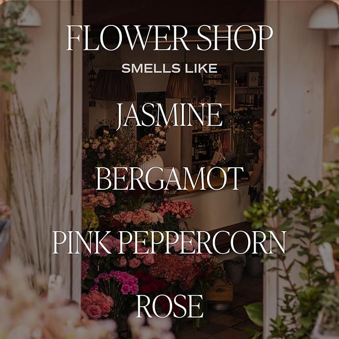 Sweet Water Decor Rose Candle - Jasmine with Pink Peppermint Scent - Rose Scented Candles 100% Cotton Wick - Bergamot with 70 Hours Burn Time - Scented Candle for Home - Flower Shop 15oz