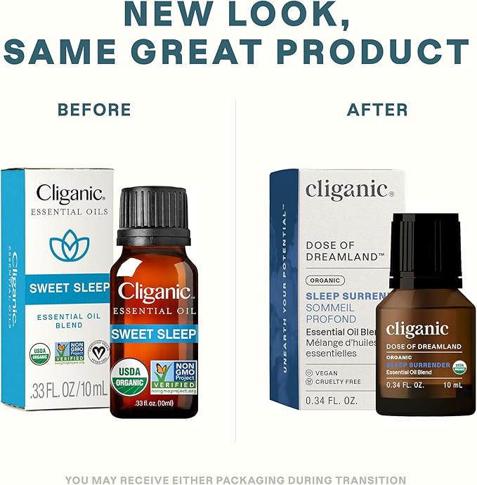 Cliganic Organic Essential Oil Sleep Surrender Blend - Dose of Dreamland (Packaging May Vary)