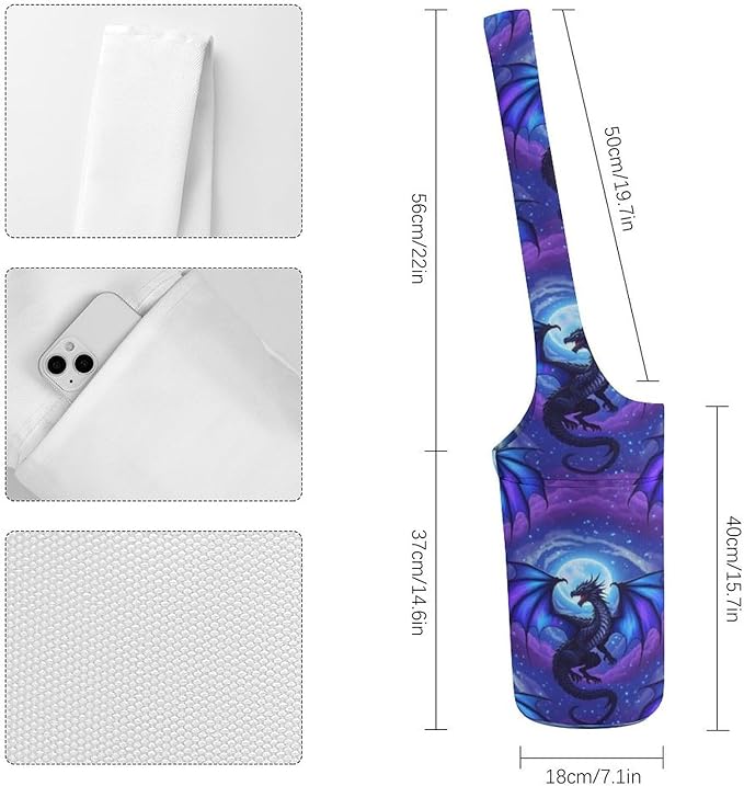 Aiyoolee Yoga Mat Bag for Women with Large Pocket, Yoga Gifts Accessories with Adjustable Shoulder Strap for Workout Stuff