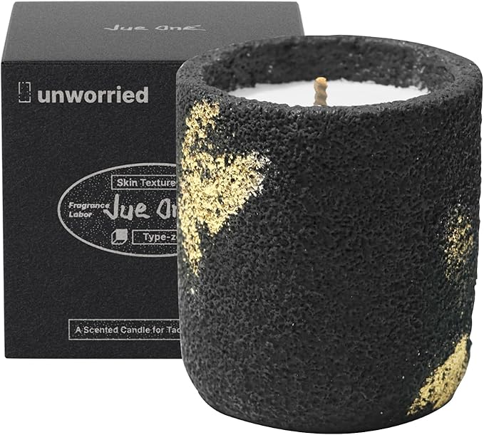 Scented Candles for Home, Soy Wax Candle, Non-Toxic Cement Jar Candles, Stress Relief, Housewarming Gifts, Highly Scented, Home Décor, Black Pepper and Sandalwood