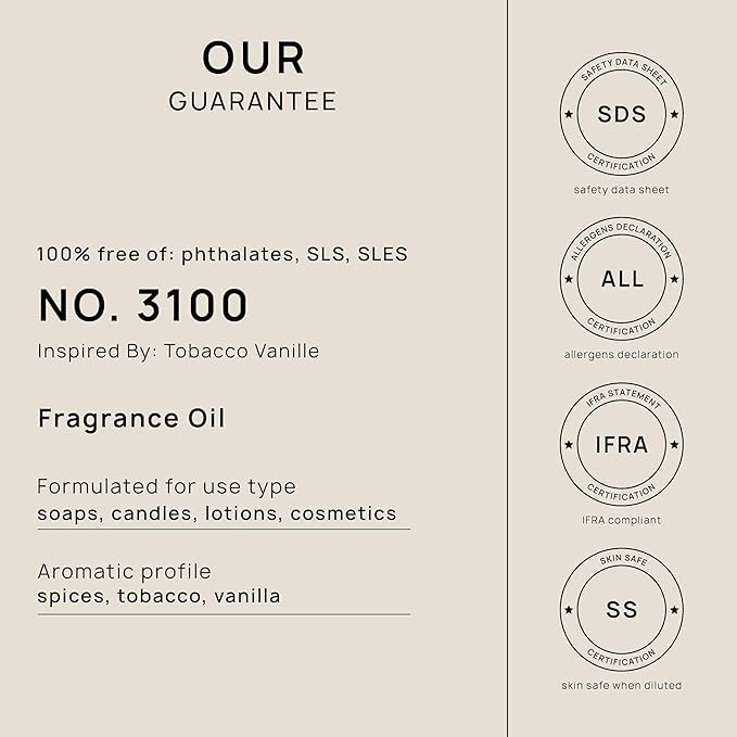 VINEVIDA [16oz] (Our Version of) Tobacco Vanille Fragrance Oil for Candle Making and Soap Making - Premium Candle Scents for Soy Candles