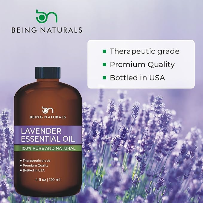 Lavender Essential Oil - Huge 4 FL OZ - 100% Pure & Natural – Premium Natural Oil with Glass Dropper Essential Oil
