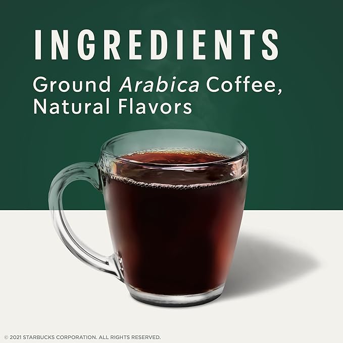 Starbucks K-Cup Coffee Pods, Flavored Hot or Iced Coffee, Caramel, 60 Keurig Pods