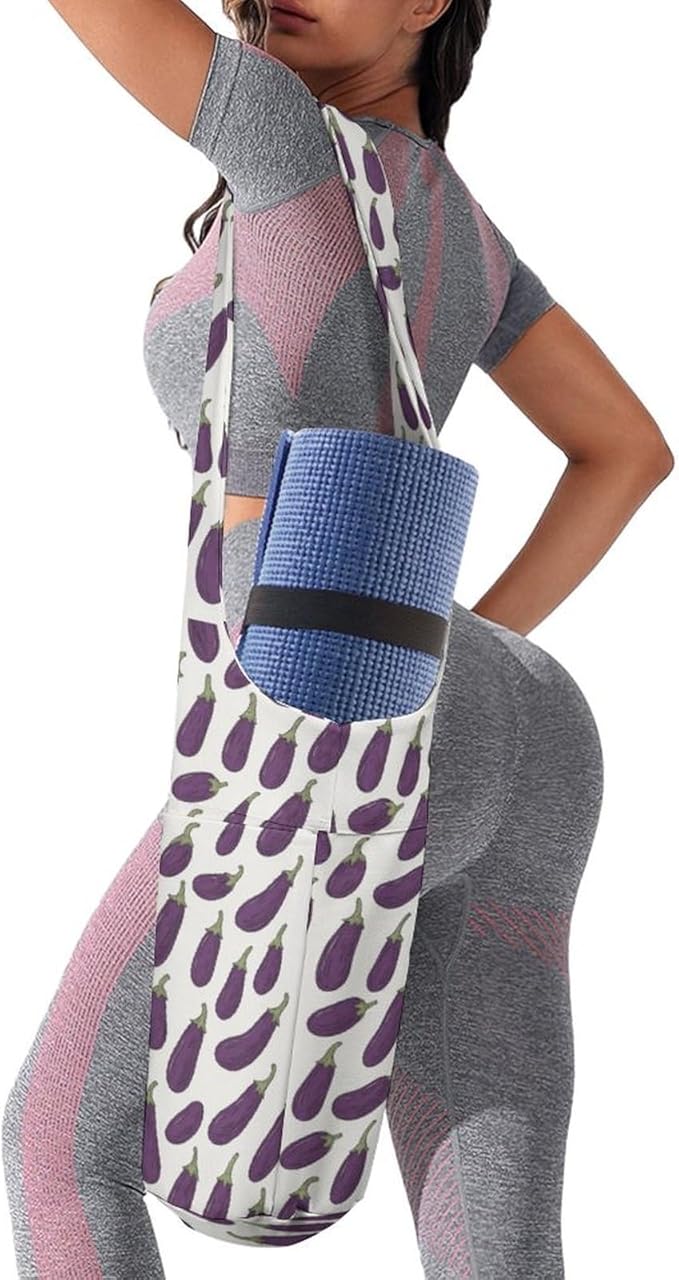 KKdskkds Fresh AvocadoYoga Mat Bag Large Opening Long Tote Yoga Mat with Pocket Fit Most Size Mats