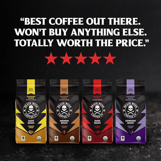 Death Wish Coffee - Single Serve Pods - Dark Roast Coffee Pods - Made with USDA Certified Organic Beans (Dark Roast, 100 Count (Pack of 1))