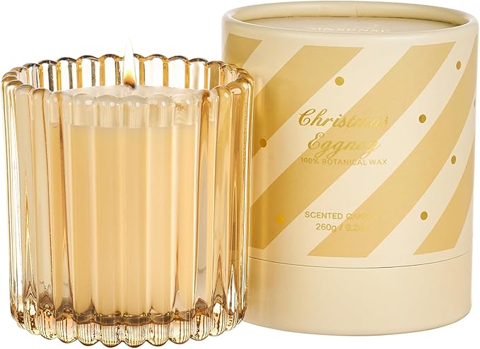 M&SENSE Soy Candles for Home Scented, Christmas Eggnog Non Toxic Candles, 9.2oz Natural Organic Clean Burning 60 Hours, Christmas Kitchen Decor Gifts for Women