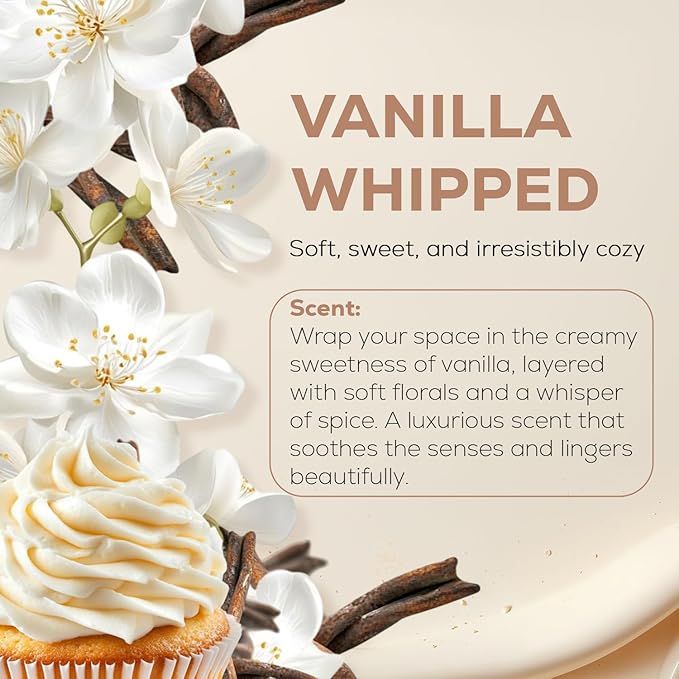 Aroma Country Whipped Vanilla Diffuser Oil - Luxury Essential Oils for Diffuser Refill & Air Freshener Room Spray - Long-Lasting & Natural Home Fragrance, Vanilla Oil for Diffusers (8.5 Fl. oz)