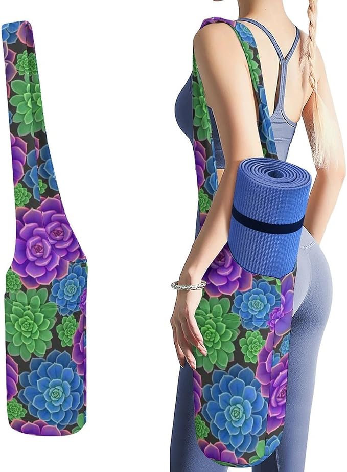 Aiyoolee Yoga Mat Bag for Women with Large Pocket, Yoga Gifts Accessories with Adjustable Shoulder Strap for Workout Stuff