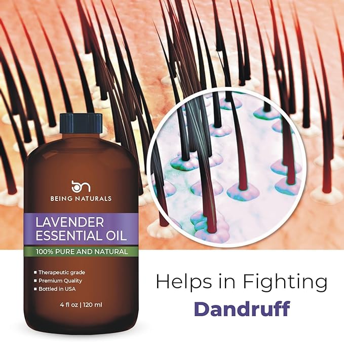 Lavender Essential Oil - Huge 4 FL OZ - 100% Pure & Natural – Premium Natural Oil with Glass Dropper Essential Oil