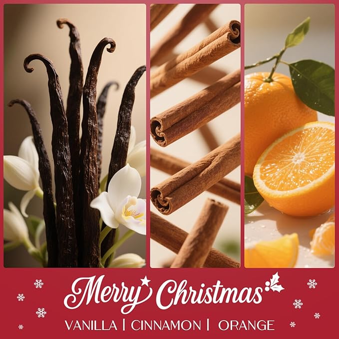 Christmas Candles, Soy Candles for Women & Men, Holiday Candle Gift Set for Women, Perfect Christmas Gifts for Mom, Dad, Teachers, Friends & Loved Ones