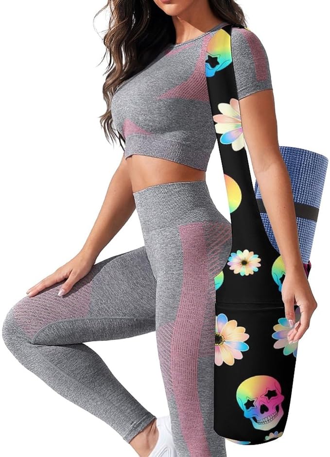 Meaudiwes Large Size Yoga Mat Bag with Long Strap, Yoga Mats Carrier Storage Bag, Exercise Mat Holder Accessories