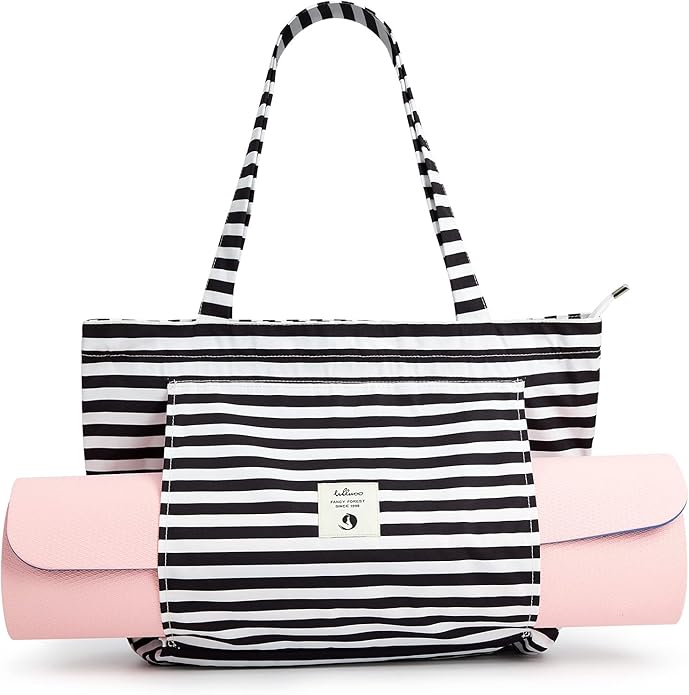 WLLWOO WLLWOO Yoga Bags for Women with Yoga Mats Bags Carrier Carryall Canvas Tote for Pilates Shoulder for Travel Office Beach Workout