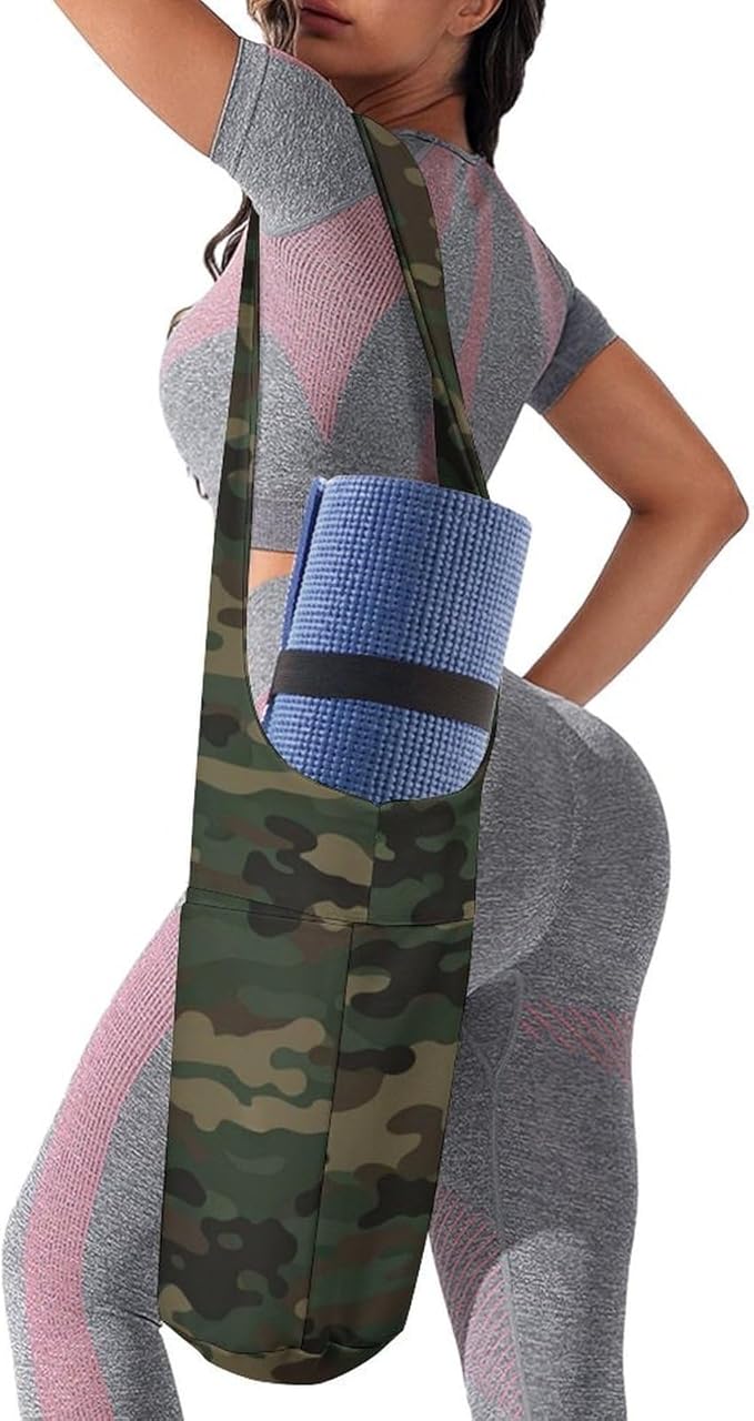 Aiyoolee Yoga Mat Bag Large Tote Carrier Holder with Water Bottle Pocket Yoga Bags