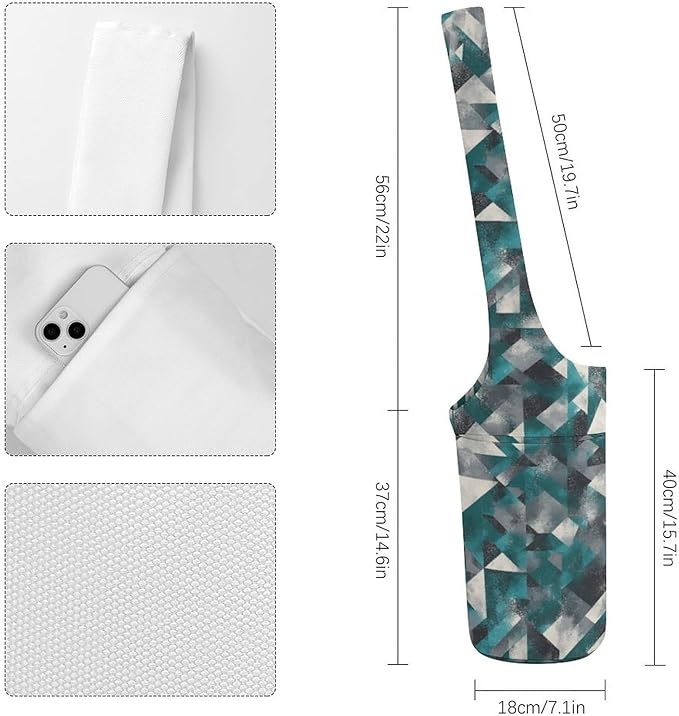 KKdskkds Lovely Pig And HeartYoga Mat Bag Large Opening Long Tote Yoga Mat with Pocket Fit Most Size Mats
