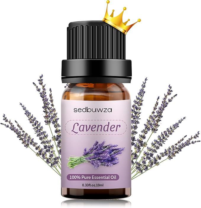 Sedbuwza Lavender Essential Oil, Pure Organic Lavender Fragrance Oil for Diffuser, Humidifier, Soap, Candle, Perfume
