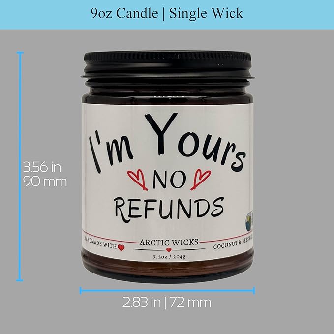 Arctic Wicks Scented Coconut Beeswax Candles | Coconut Beeswax Non Toxic Candle 9oz Amber | Farmhouse Candles Non-Toxic Clean Burn 100% USDA Certified Biobased (Love Struck - Happy Birthday)