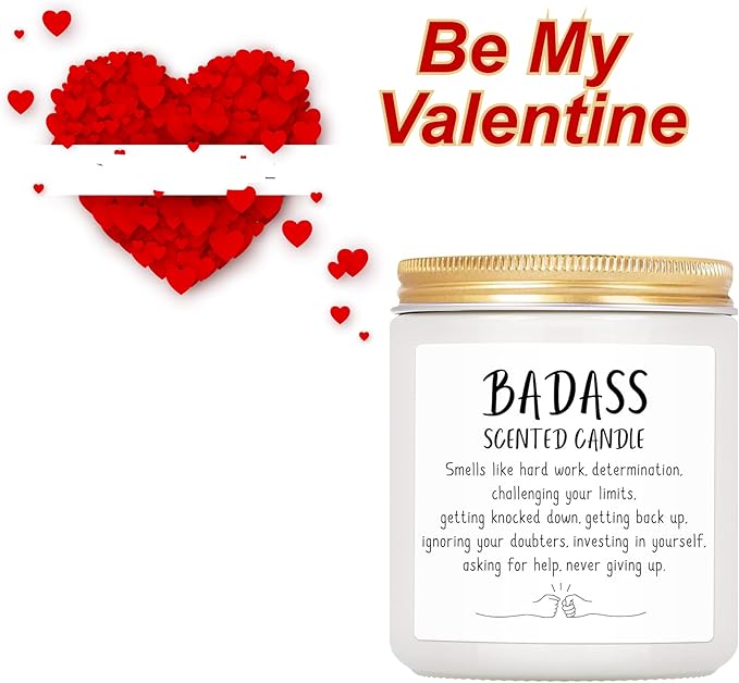 Badass Scented Candle - Congratulations & Promotion Gifts for Women & Men, Friends & Coworkers, Birthday Gifts for Her or Him - 7oz