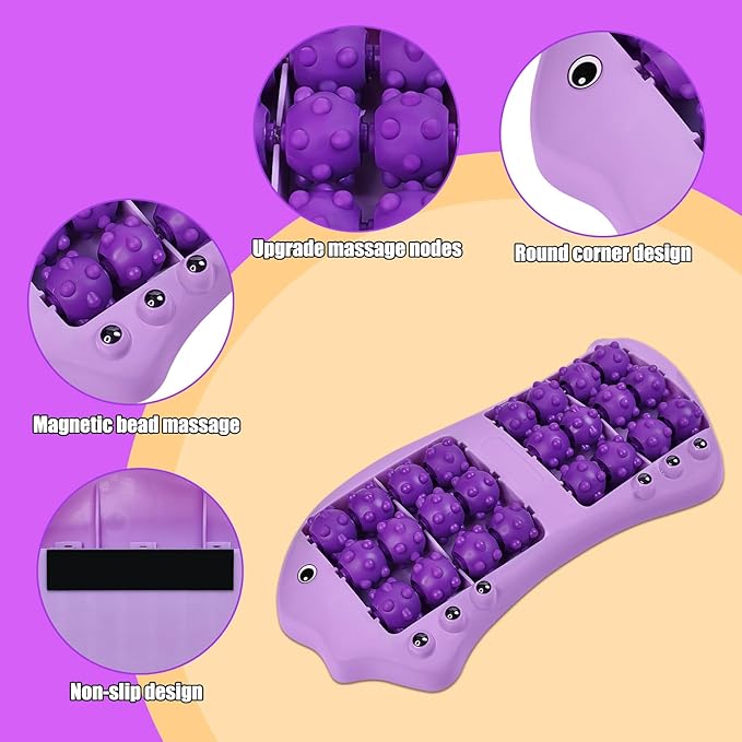 Dual Foot Massager Roller (Purple)
