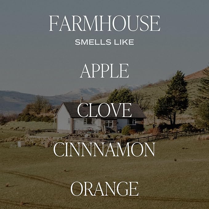Sweet Water Decor Farmhouse Candle - Apple, Clove, Orange, Cinnamon Scented Candles for Home - 15oz Tan Jar, 70+ Hour Burn Time, Made in The USA - Refreshing Apple Scented Candles