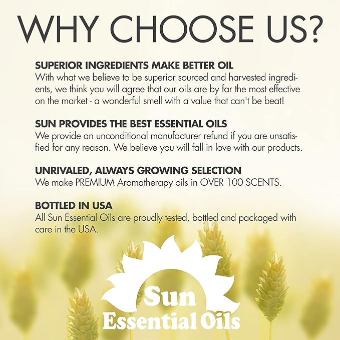 Sun Essentials Oils - 4 oz Eucalyptus Essential Oil with Dropper for Diffuser, Skin, Aromatherapy Massage, Humidifier, Scent for Candle, Lotion & Soap Making at Home, Fragrance for Room