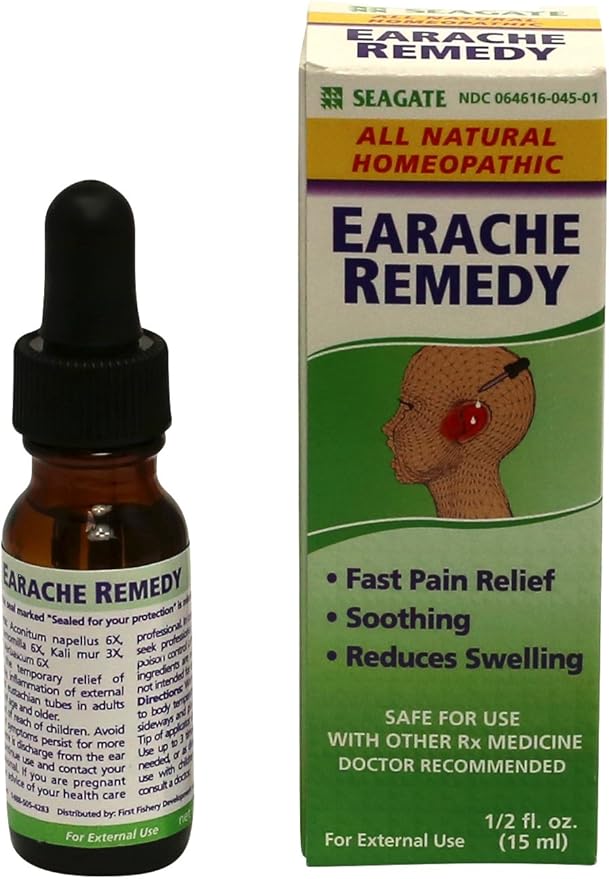 Seagate Products Homeopathic Olive Leaf Extract Earache Remedy 0.5 oz (Pack of 1)