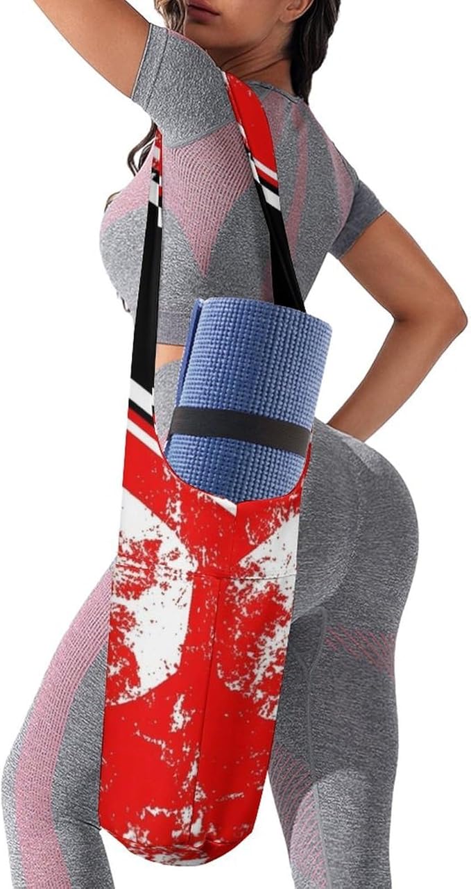 Aiyoolee Yoga Mat Bags, Large Tote Yoga Mat Carrier Holder with Water Bottle Pocket, Adjustable Shoulder Strap Storage Bag