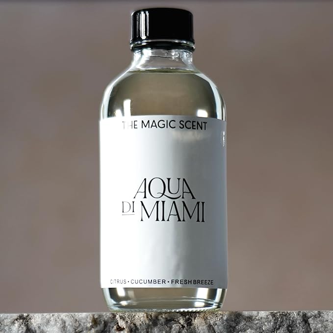 The Magic Scent Aqua di Miami Diffuser Oil - Hotel & Home Luxury Scents - Diffuser Oil Scents for Home Designed for Use in All Diffusers - 8.5 fl oz, 250 mL