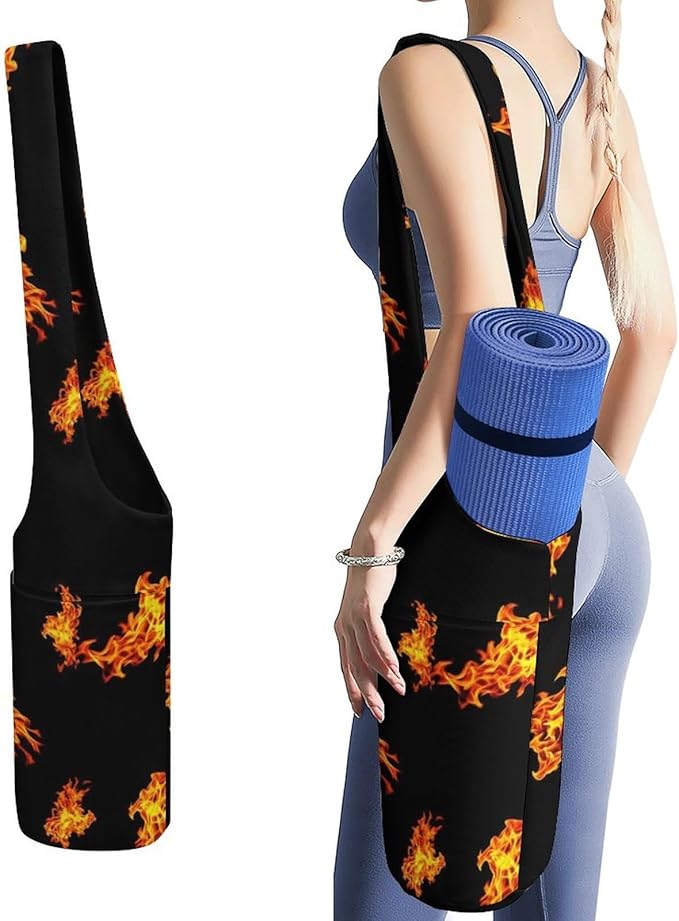 Aiyoolee Yoga Mat Bag Large Tote Carrier Holder with Water Bottle Pocket Yoga Bags