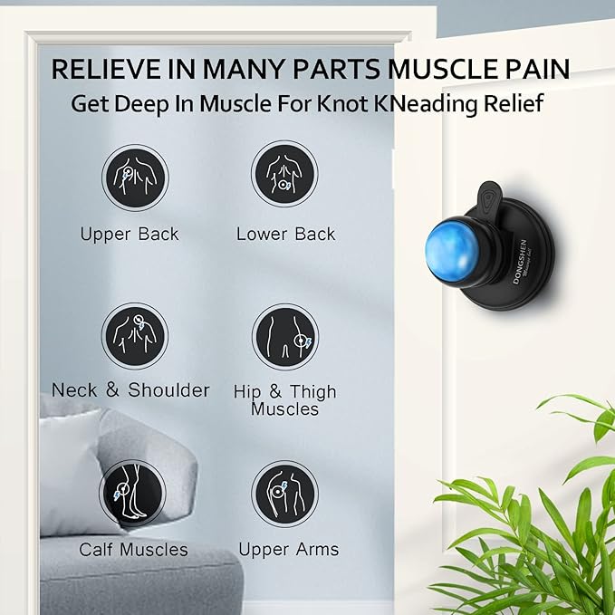 Massage Ball Deep Tissue 2 in 1 Mountable and Removable Trigger Point Massager for Relieve Muscle and Joint Pain Relax Full Body