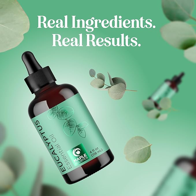 Pure Eucalyptus Essential Oil 4oz Invigorating Home Spa Aromatherapy and Natural Bath Oil - Eucalyptus Oil for Diffuser Dry Scalp Care and DIY Skin Care