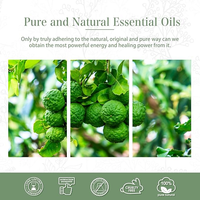 Bergamot Essential Oil 1.01fl.oz/30ml, PHATOIL Bergamot Oils Long Lasting Scents for Aromatherapy, Diffuser, DIY Soap and Candle Making