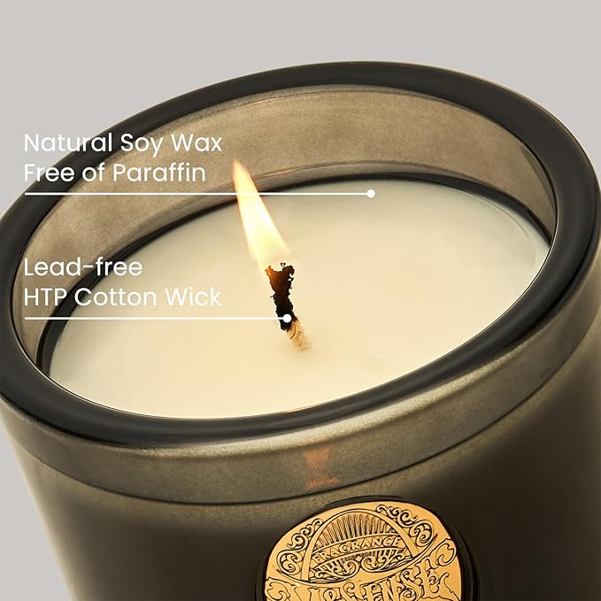 M&SENSE Natural Soy Candle | Crisp Chill & Black | 9.2 oz, 50H Burn Time | Luxury Scented Candle for Him,for Relaxation, Gifting, Home Décor | Ideal for Bedroom, Office, Party Ambiance