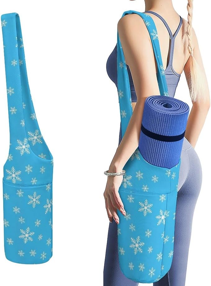 Meaudiwes Stylish Yoga Mat Bag for Women Exercise Mat Holder with Shoulder Strap Yoga Mats Totes Sports Storage Bag