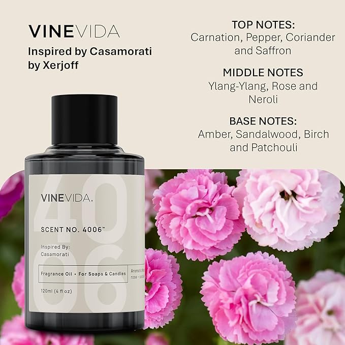 VINEVIDA [16oz] Casamorati Fragrance Oil for Candle Making - Natural Candle Oil Scents - Soap Making Essential Oil - Made in USA