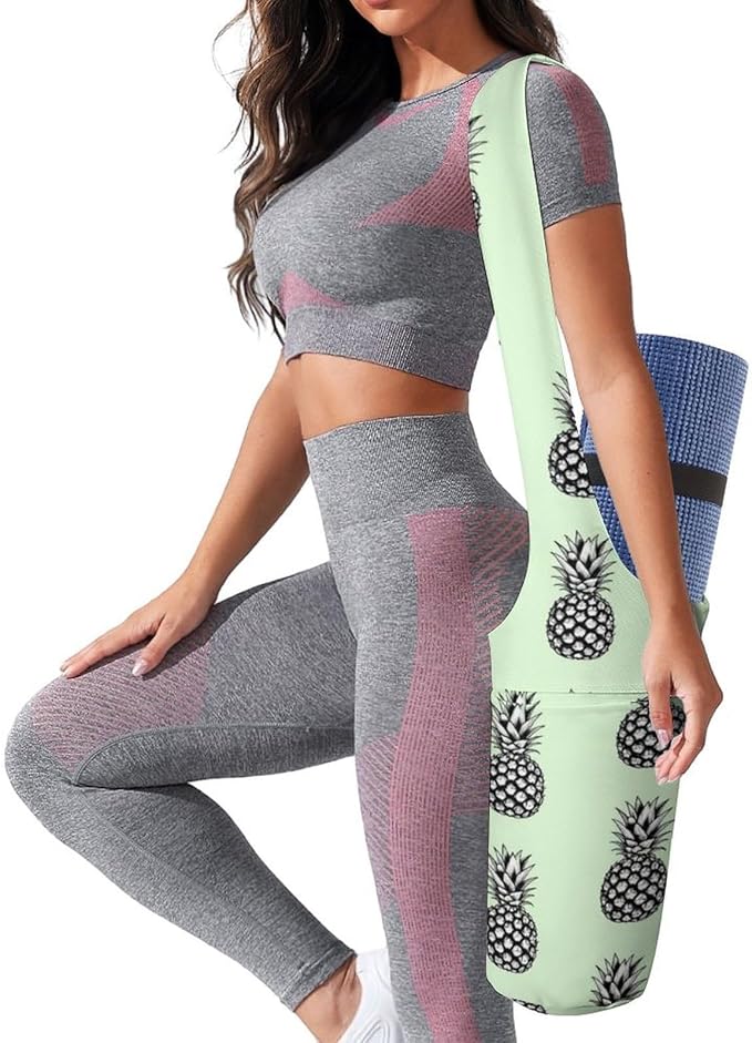 Meaudiwes Large Yoga Mat Bag Fit Most Size for Ladies Yoga Mats Carrier Bags Multi-Functional Exercise Mat Holder Storage Bag