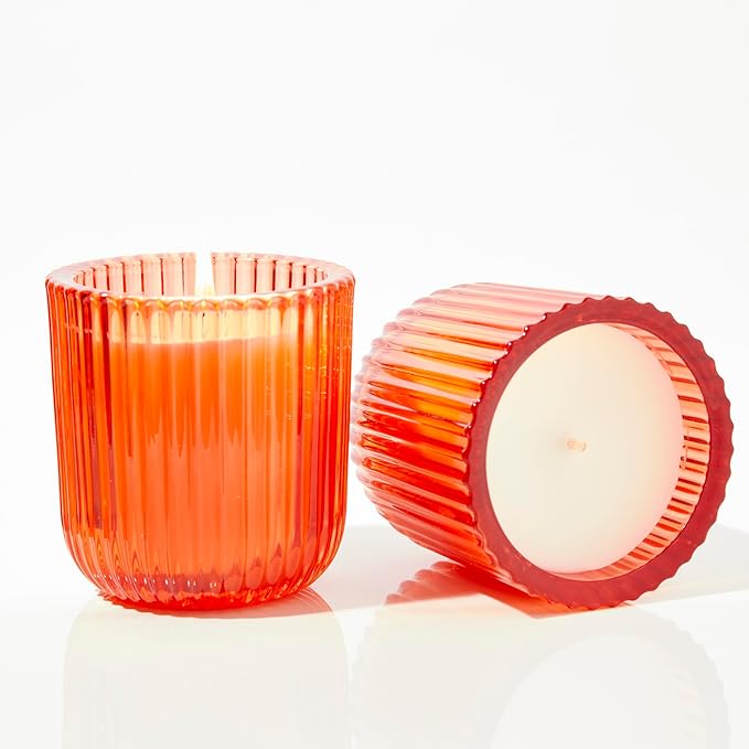 Hillhouse Naturals Outdoor Citronella Marigold 8oz Candle Colored Glass 50+ Hour Burn. 100% Soy Wax Blend. Made in The USA