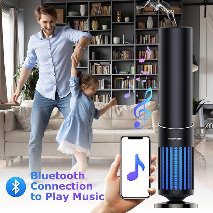 2025 Upgrade Hotel Scent Diffuser with Bluetooth Audio Speaker -Play Music & Diffuse Scent - Scent Air Machine for Home - Aromatherapy Waterless Essential Oil Diffuser for Whole House,Office -Black