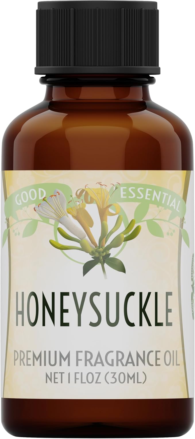 Good Essential Professional Honeysuckle Fragrance Oil 30 ml (1 fl oz), Honeysuckle Scent for Diffusers, Candle Making, Soaps, Lotions, Perfume