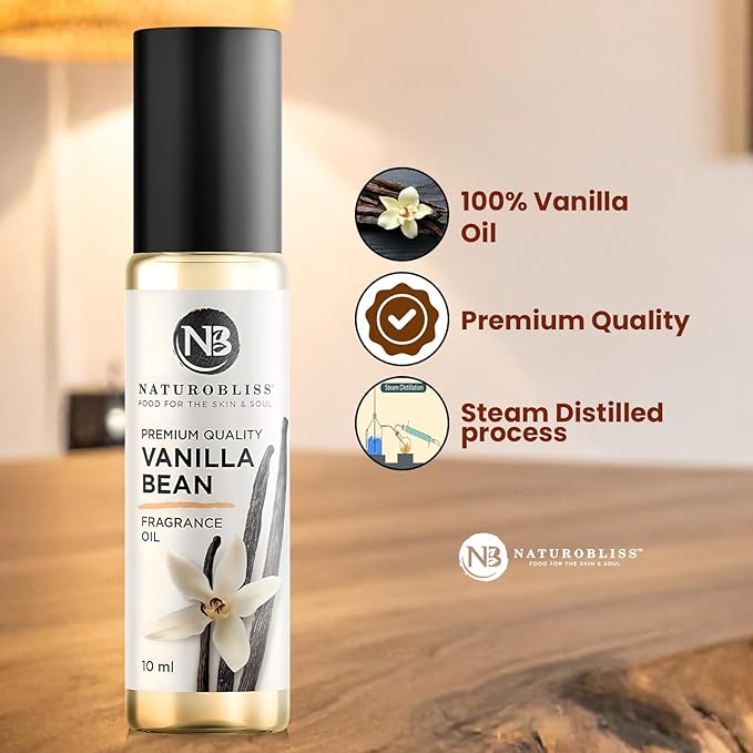 NaturoBliss Vanilla Perfume, Fragrance Oil Roll On 10 ml