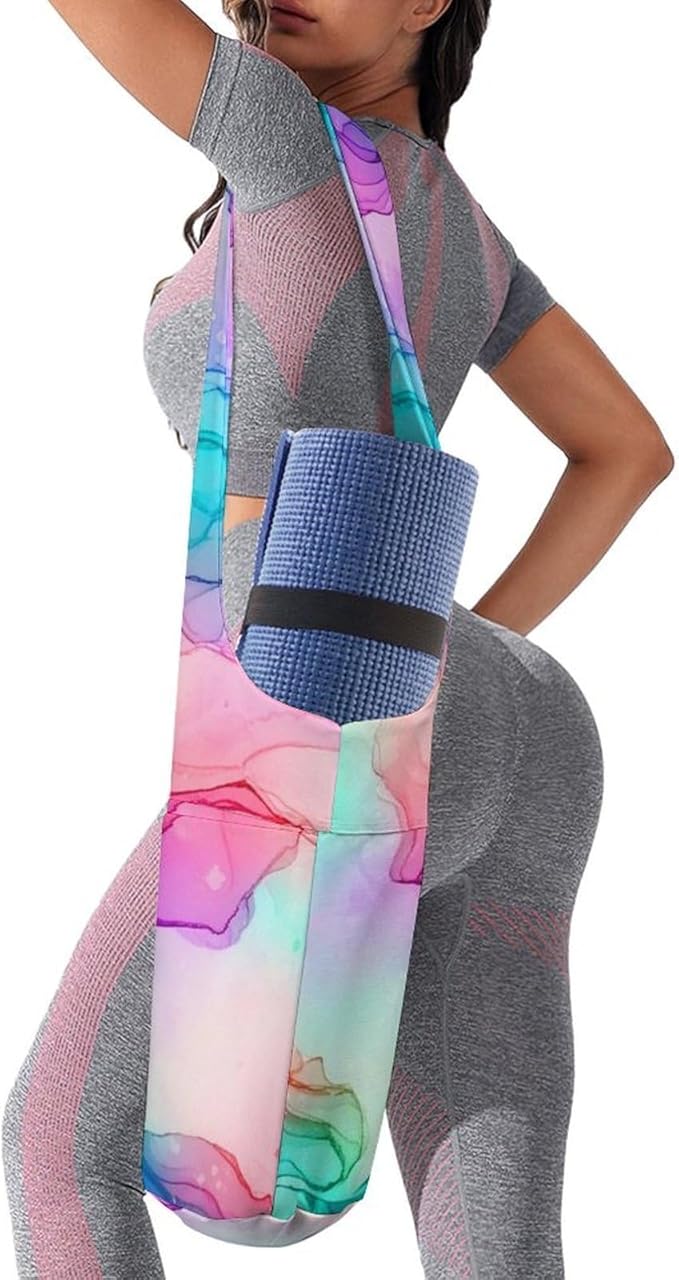Meaudiwes Large Size Yoga Mat Bag with Long Strap, Yoga Mats Carrier Storage Bag, Exercise Mat Holder Accessories