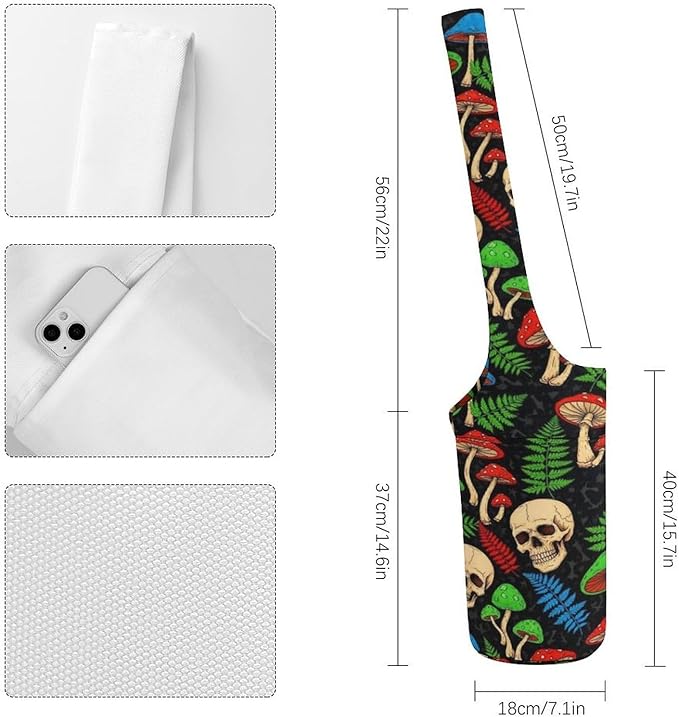 Meaudiwes Large Yoga Mat Bag Fit Most Size for Ladies Yoga Mats Carrier Bags Multi-Functional Exercise Mat Holder Storage Bag