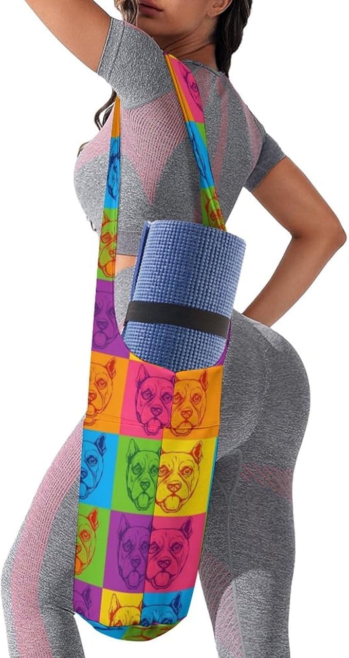 Aiyoolee Yoga Mat Bag for Women with Large Pocket, Yoga Gifts Accessories with Adjustable Shoulder Strap for Workout Stuff