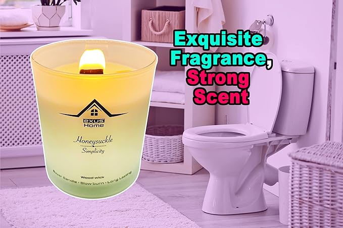 Exus Hand Crafted, Soy Wax, Wood Wick, Aromatic Candle. Non-Toxic (Lavender & Jasmin/Confidence)
