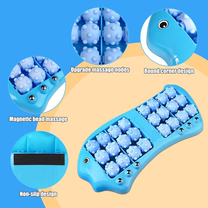 Dual Foot Massager Roller (Blue)