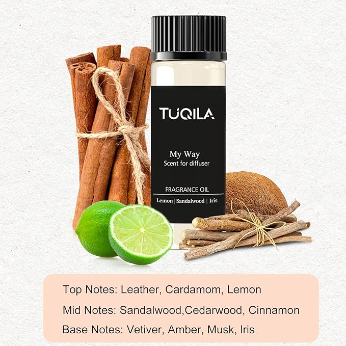 Hotel Luxury Waterless Diffuser Essential Oil Set(3X 20mL), Aroma Scent Oil My Way,Infinity, White Tea Usage Cold Air Diffuser Aromatherapy for Home, Car, Hotel, Office
